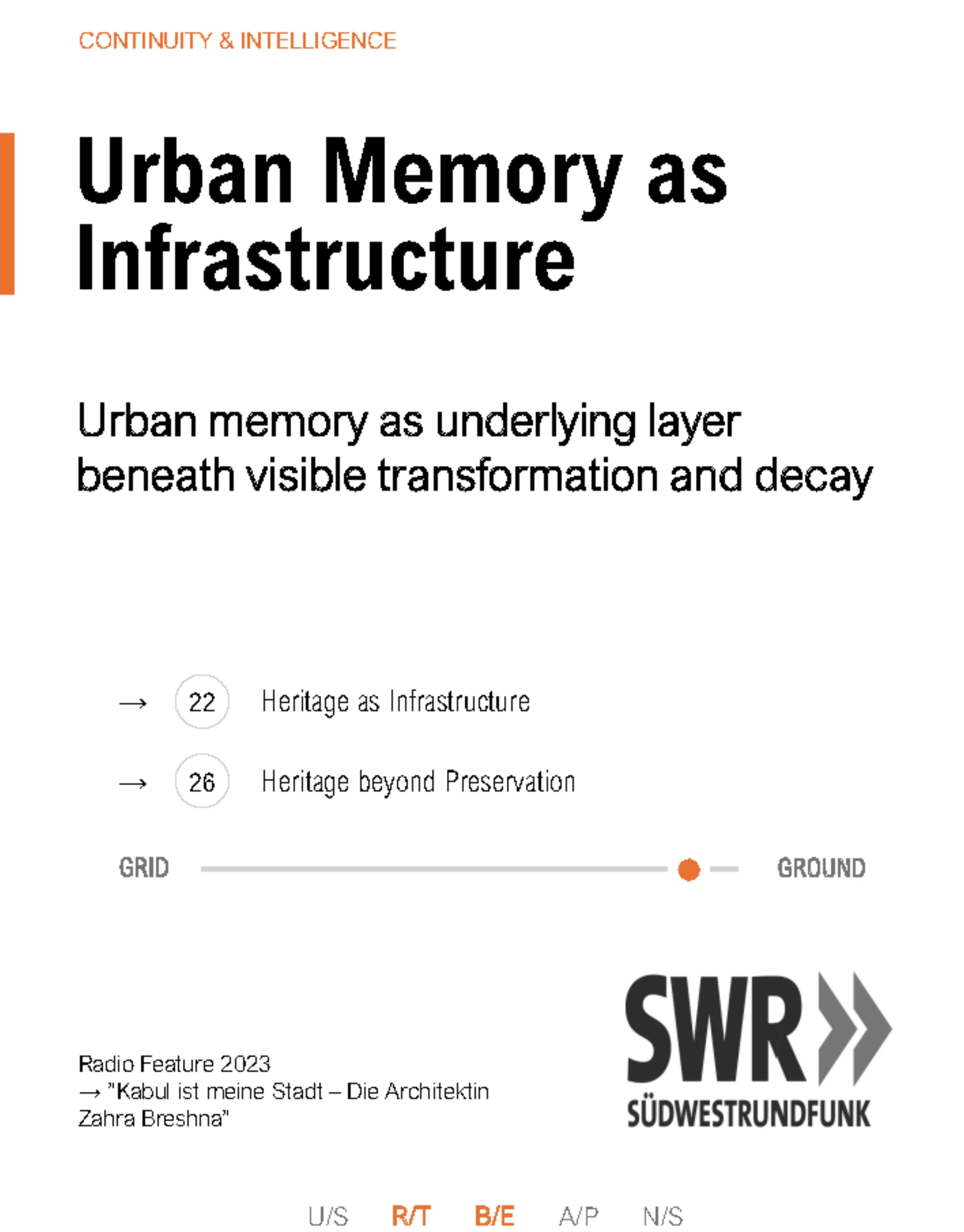 Urban Memory as Infrastructure